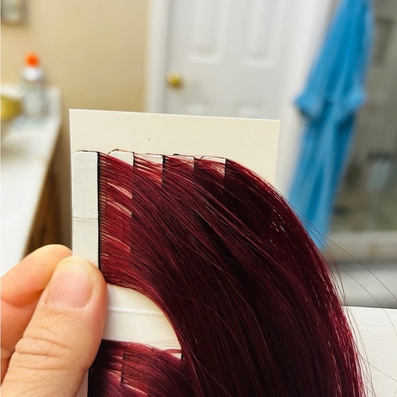 NEW 22’ Red-violet (4rv)Hair Extensions 100% remy human hair(2 packages) - Picture 5 of 5